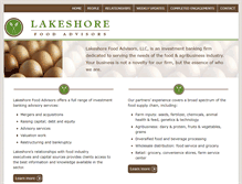 Tablet Screenshot of lakeshorefoodadvisors.com